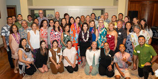 Alumni gather for reception in Honolulu on April 3.